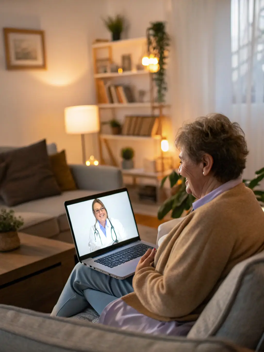 A person using a tablet to access telehealth services, highlighting Maser Health's modern approach to healthcare.